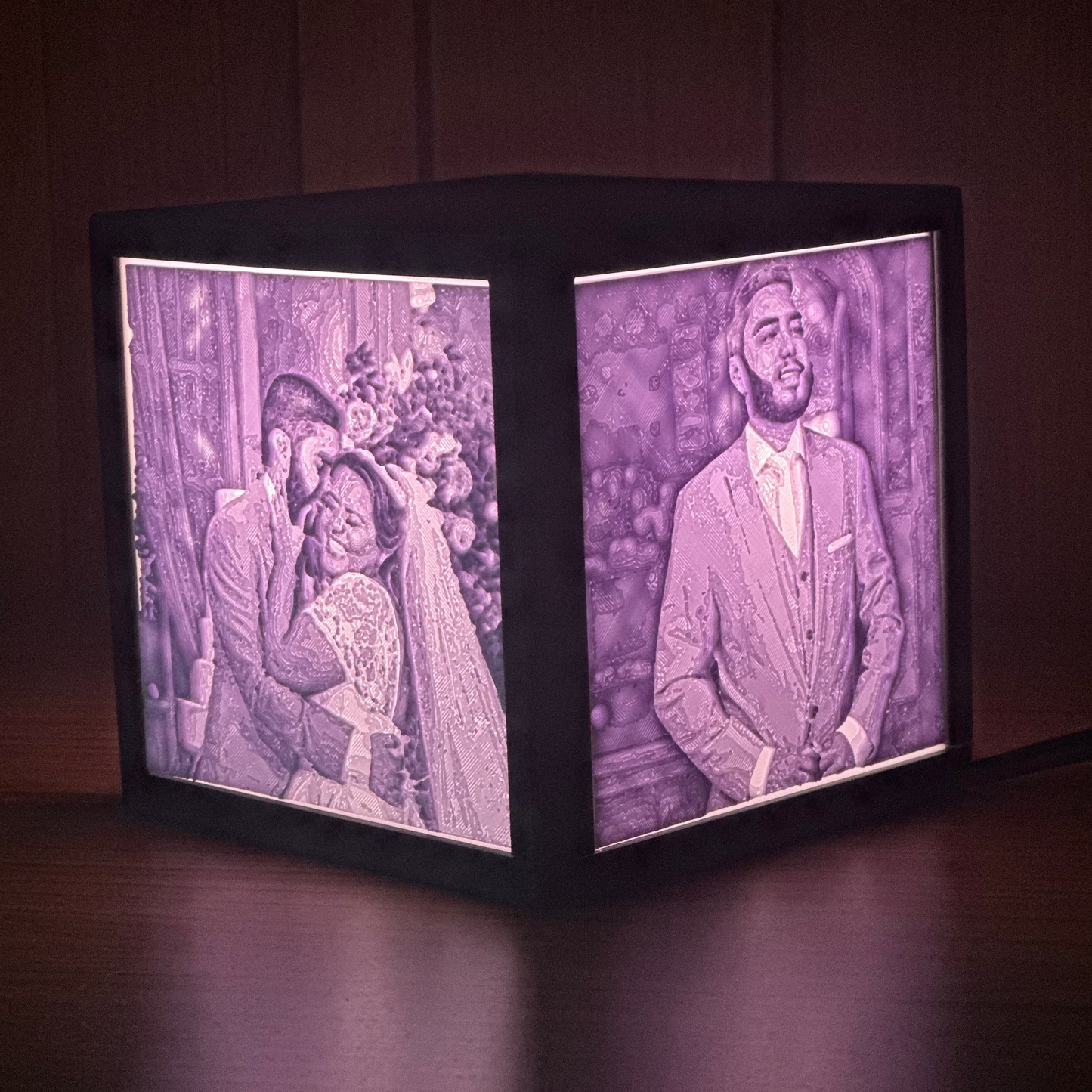 Luminária Personalizada com 4 Fotos Suas