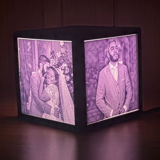 Luminária Personalizada com 4 Fotos Suas